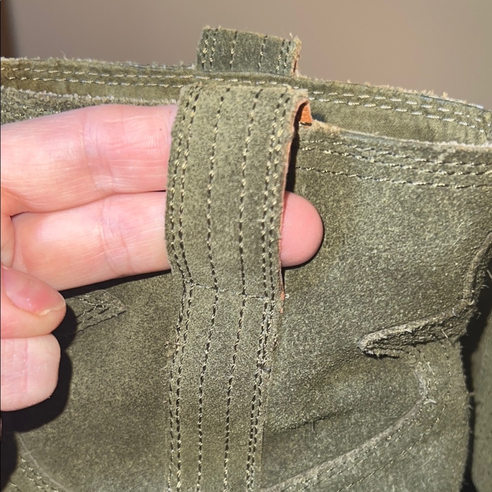 Lucky Brand Green Ankle Boots with Suede Finish - Picture 9 of 12